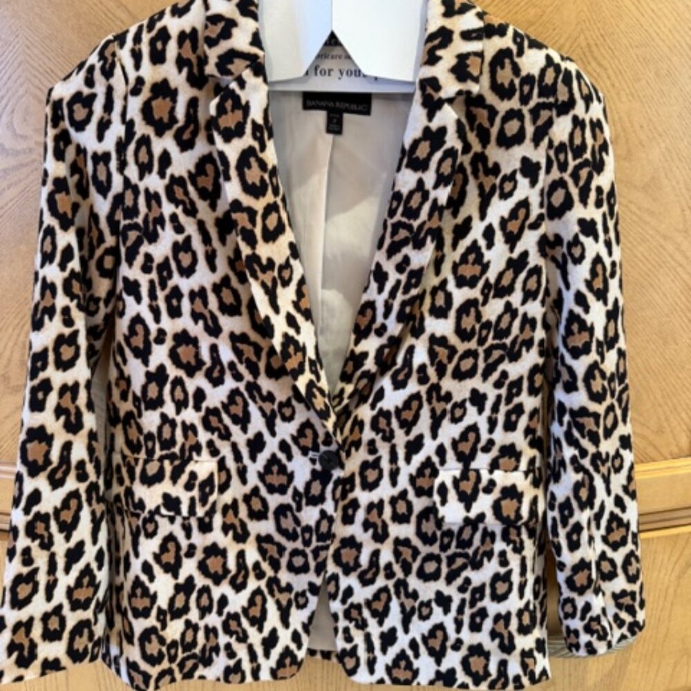 Banana Republic Leopard Blazer